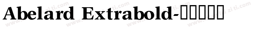 Abelard Extrabold字体转换